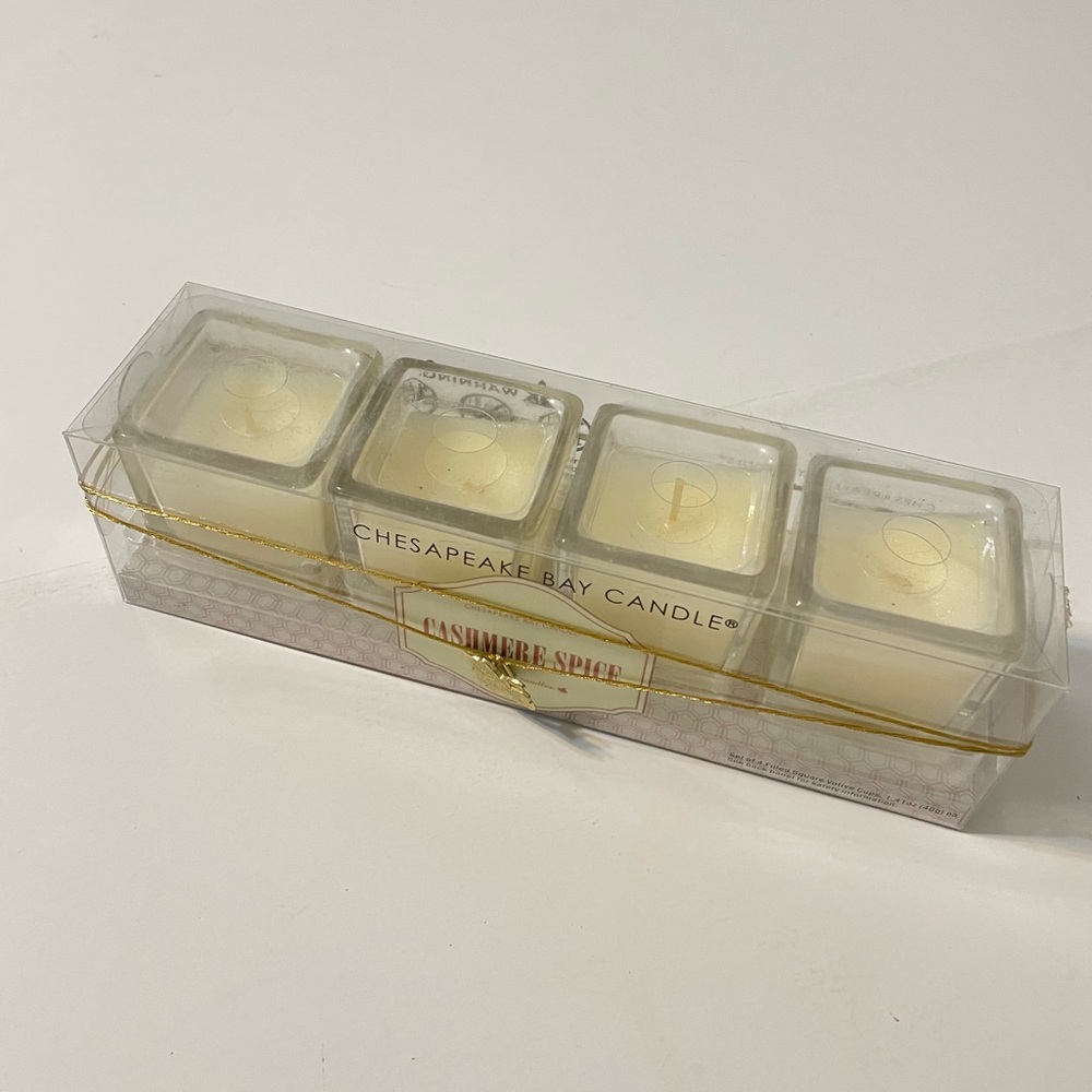 Chesapeake Bay Candle 4 Cashmere Spice Scented 2" square votives
